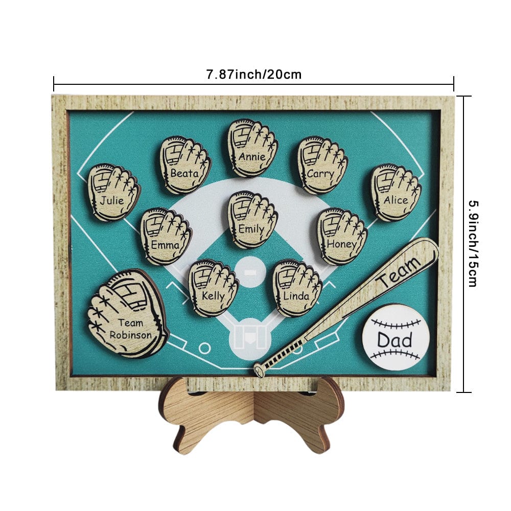 fathers day surprise ornament for dad inspired by wooden family name sign plaque baseball sign father s day gift for photo