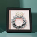Custom Flower Shadow Box Personalized Wedding Ring Flower Shadowbox Frame Gift