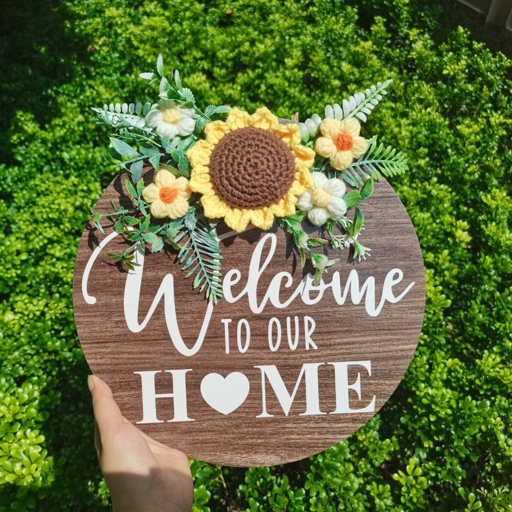 wooden door sign for entryway decor
