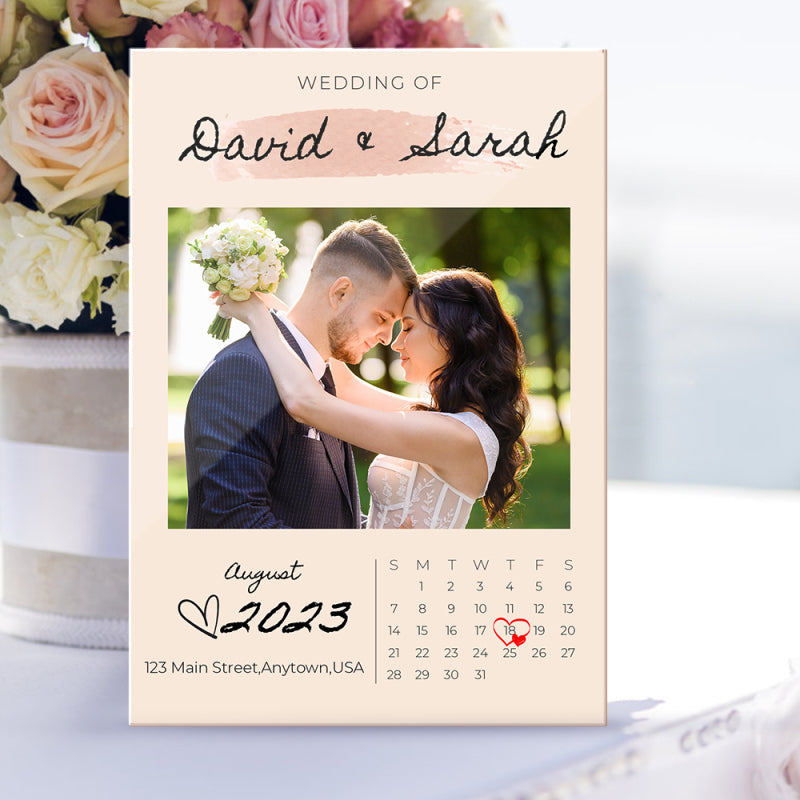 Custom Wedding Invitation Plaque Custom Photo Plaque Invitation Card