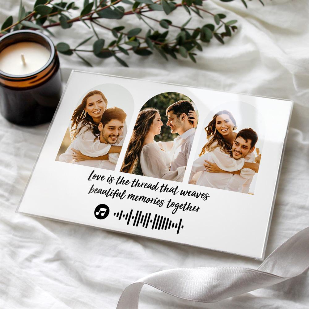 Custom Plaque Custom Three Photo Frame Anniversary Gift