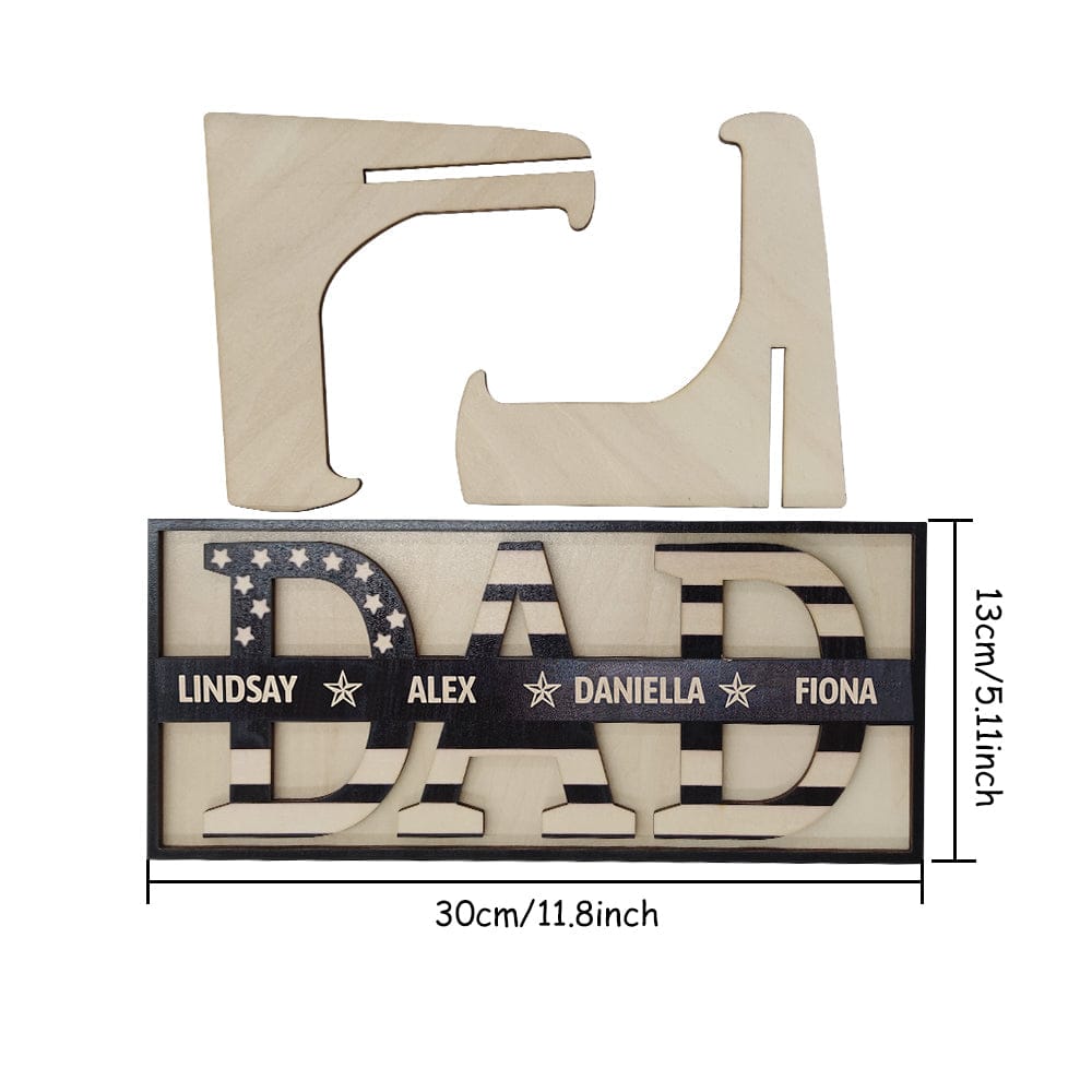 birthday gift custom gift for dad inspired by wooden dad sign family name sign plaque father s day birthday gift