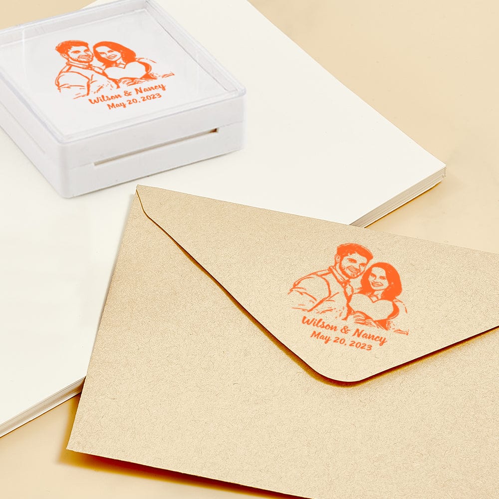 Custom Portrait Stamps Personalized Funny Stamp Gift for Birthday or Wedding