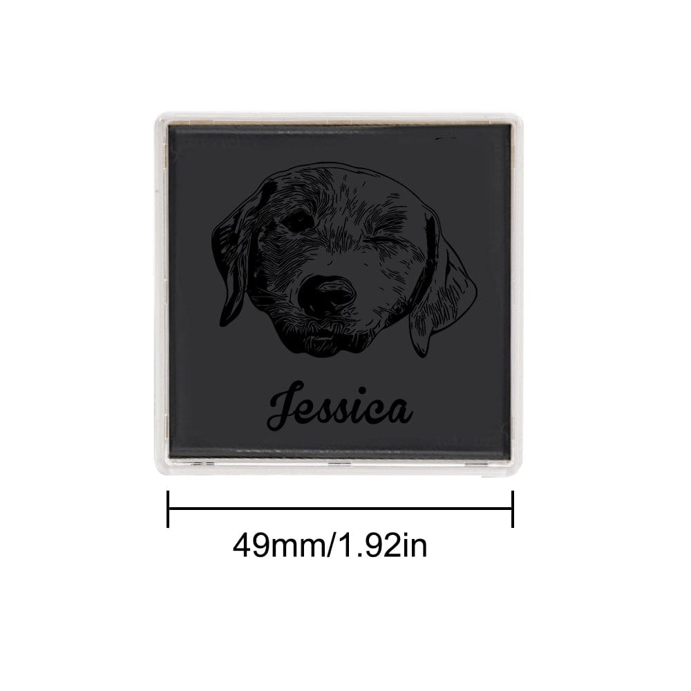 Red Personalized Pet Portrait Stamp for Letters Crafts and Gifts