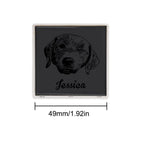 Red Personalized Pet Portrait Stamp for Letters Crafts and Gifts