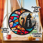 cat memorial suncatcher personalized cat tribute cat sympathy gift