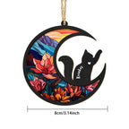 cat memorial suncatcher stained glass ornament detail cat sympathy gift