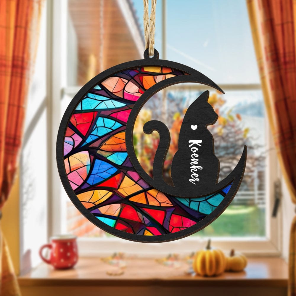 cat memorial suncatcher personalized cat tribute home display