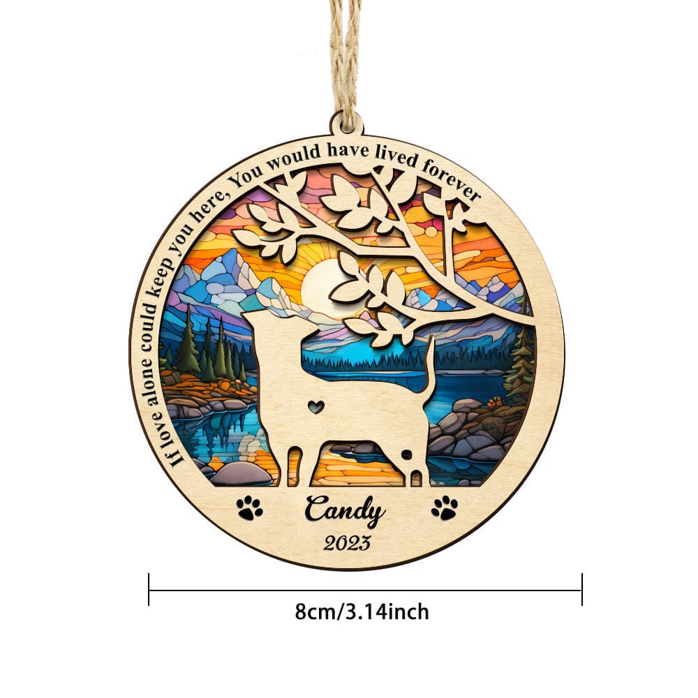loss of dog gift suncatcher ornament personalized design window hanging keepsake product preview