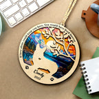 personalized design loss of dog gift suncatcher ornament window hanging keepsake close detail