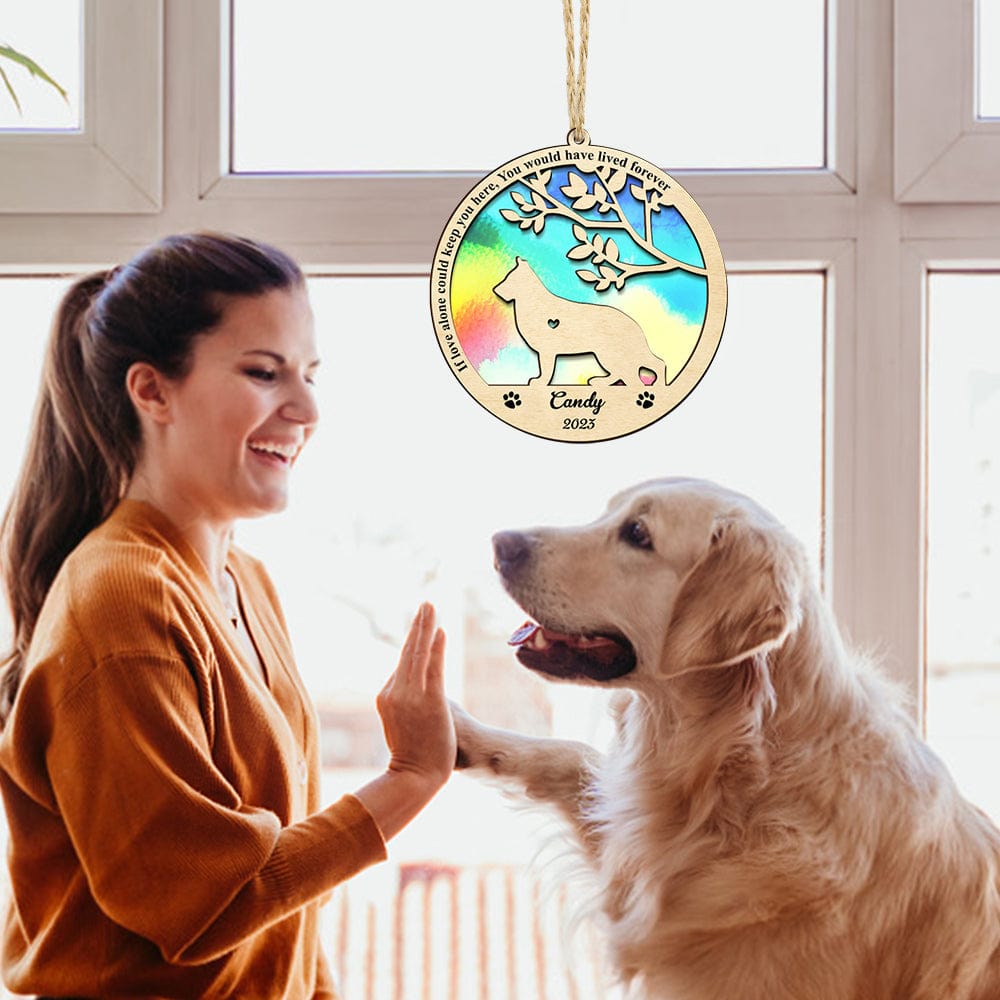personalized design loss of dog gift suncatcher ornament window hanging keepsake main view