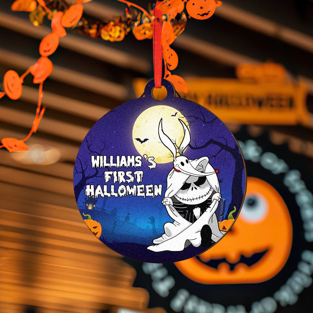 Personalized Engraved Halloween Theme Ornament – Custom Single-Sided Print Gift