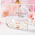 Personalized Name Christening Date Gift Custom Animals Ornaments Gift for New Baby