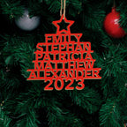 Personalized Christmas Tree Shape Hanging Decorations | Custom Name Ornaments