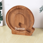 Custom Name Letter Piggy Bank Wooden Engraved Money Box Kids Christmas Gifts