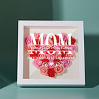 Custom Flower Shadow Box Personalized Name Flower Shadowbox Frame Mother's Day Gift
