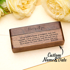 Personalized Engraved Wood Rings Bearer Box with Vow of Happiness Wedding Proposal Gift for Couple