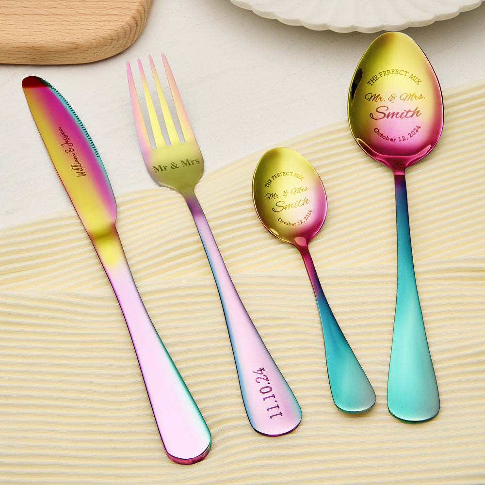 Personalized Wedding Tableware Mr & Mrs Wedding Forks Wedding Gift