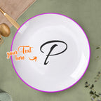 Personalized Letter Initial Ceramic Dinner Plate Tableware