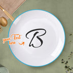 Personalized Letter Initial Ceramic Dinner Plate Tableware