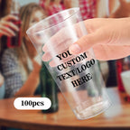 Custom Engraved Reusable Plastic Cups Personalized Plastic Cups Perfect for Birthdays Weddings Picnic Beach Parties