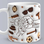 Personalized Fist Bump Mug for Papa or Grandpa - Perfect Father's Day Gift