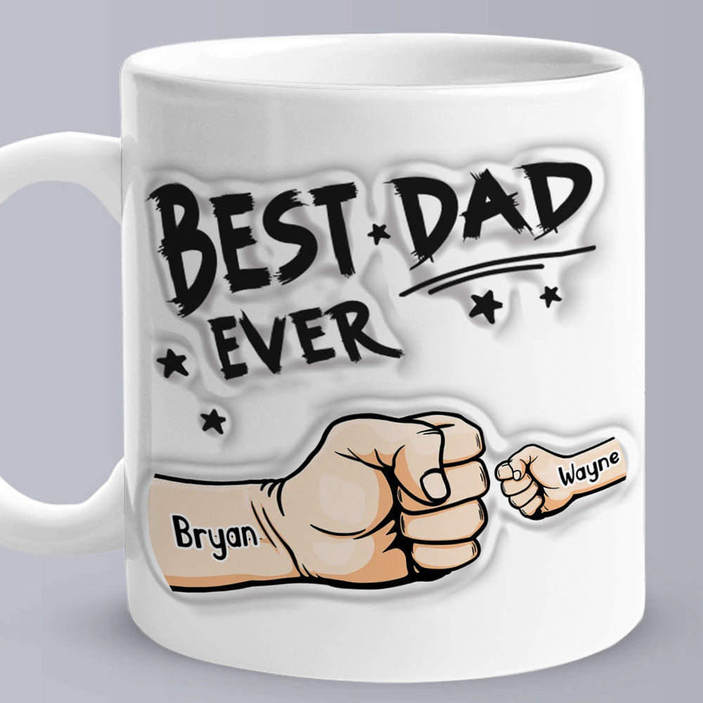 Personalized 3D Inflated Effect Coffee Mug - Best Dad Ever Gifts for F ...