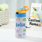 Custom Name Rainbow Stainless Steel Water Cup Children's Day Gift for Kids