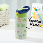 Custom Name Rainbow Stainless Steel Water Cup Children's Day Gift for Kids