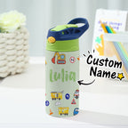 Custom Name Tractor Stainless Steel Water Cup Children's Day Gift for Kids
