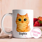 Personalized Cute Cats of Magic Mug Watercolor Cup For Cat Lovers