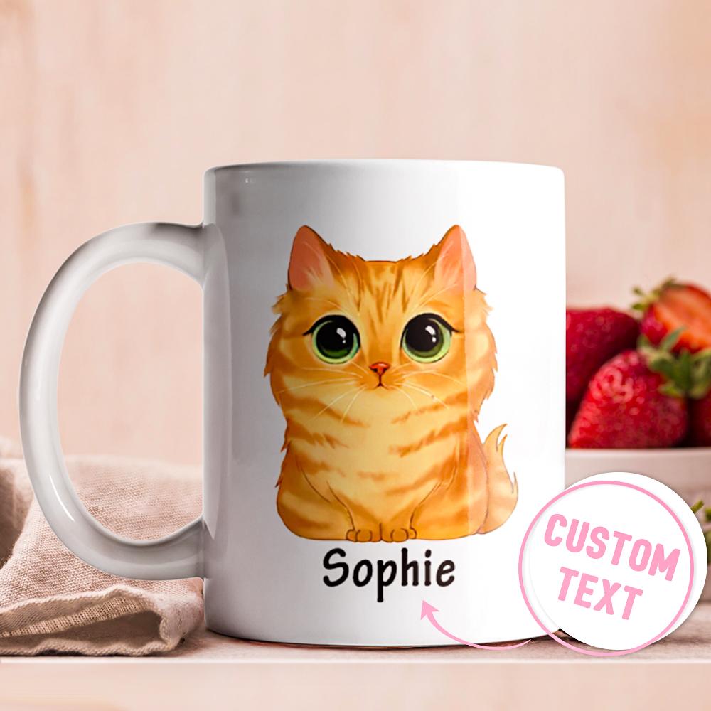 Personalized Cute Cats of Magic Mug Watercolor Cup For Cat Lovers