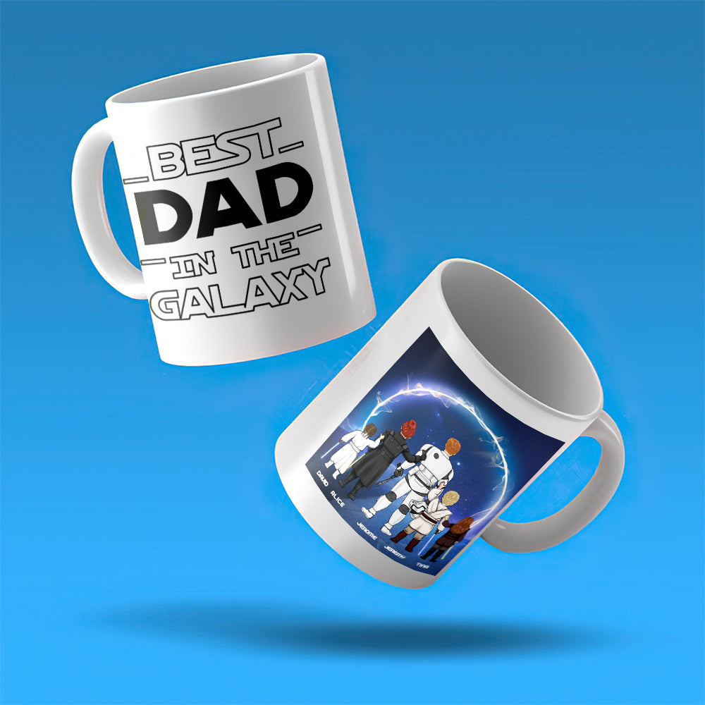Personalized Best Dad in the Galaxy Mug Father's Day Gift