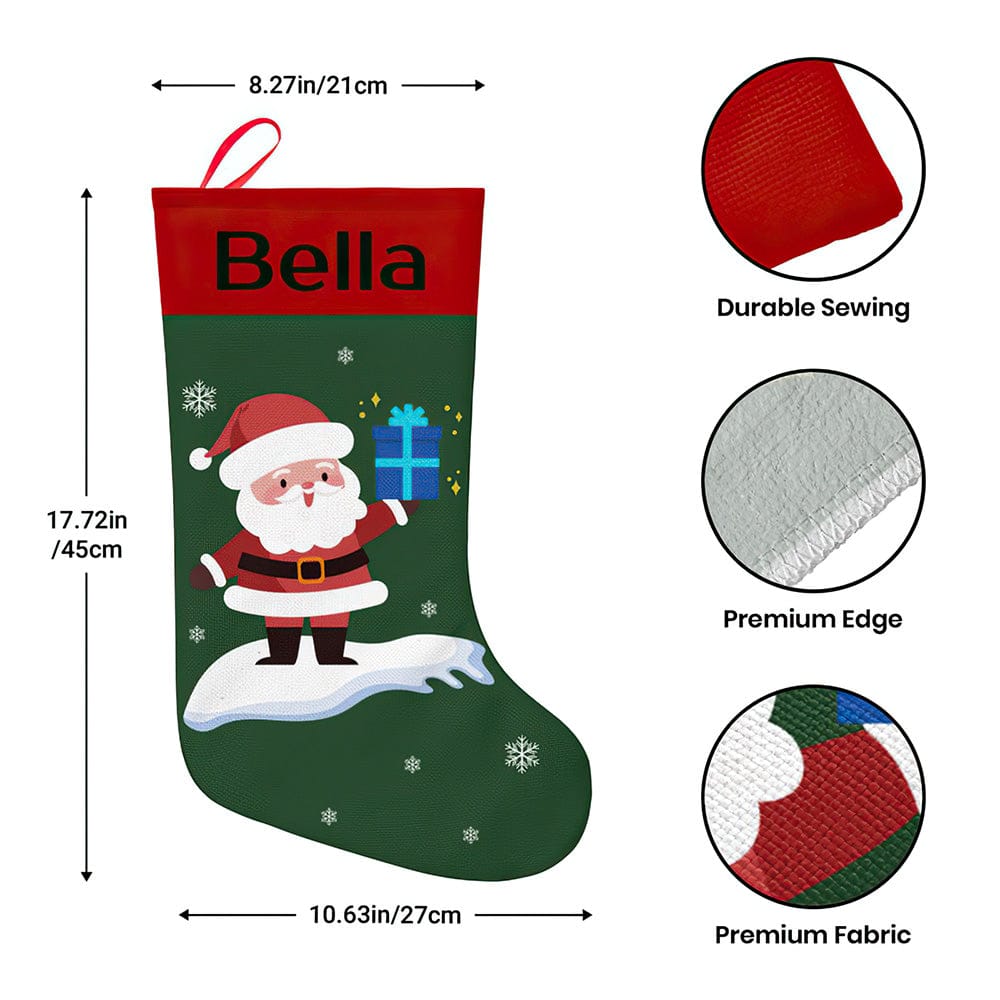 Personalised Christmas Stocking - Ballantines Font - Custom Name Stocking Christmas Gift For Family