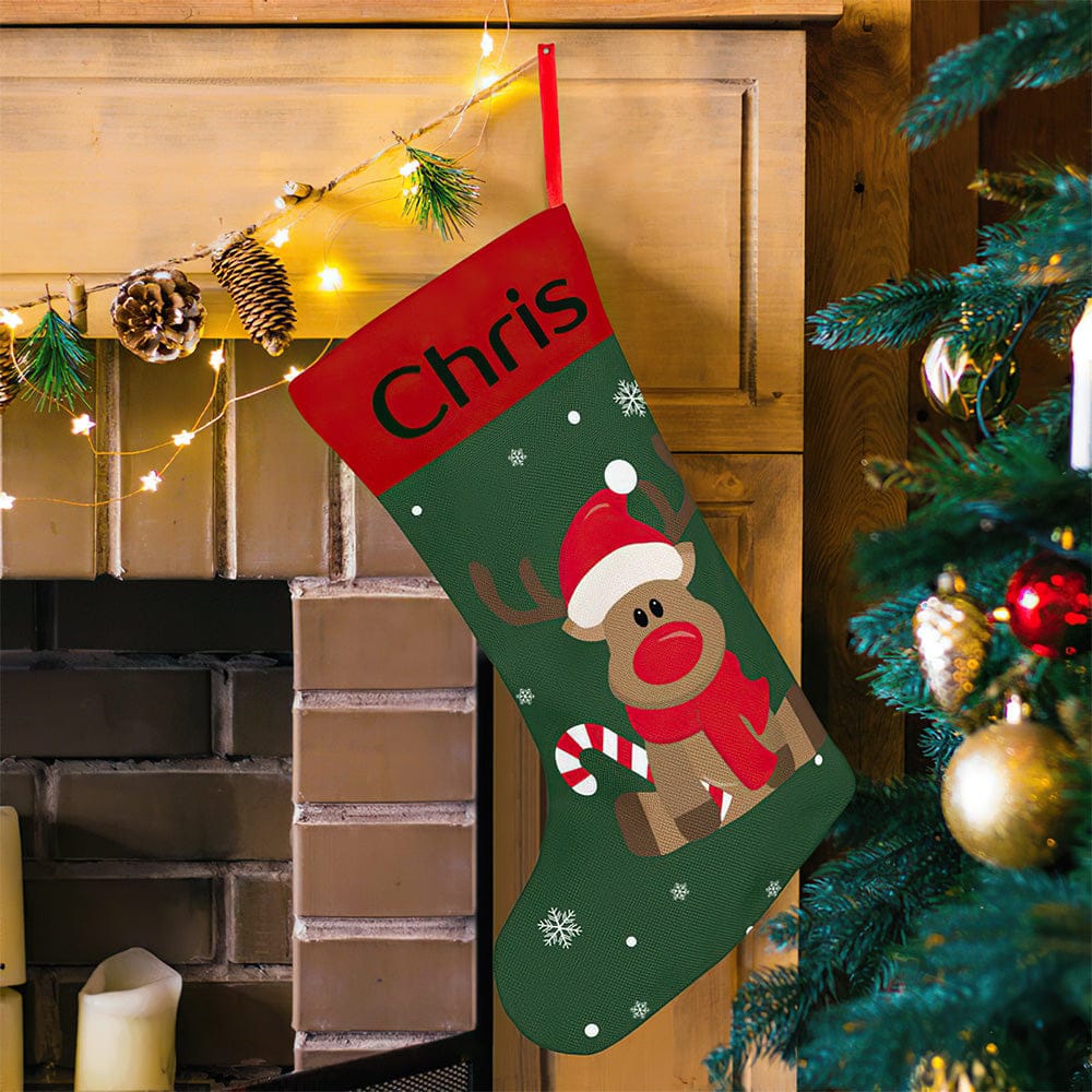 Personalised Christmas Stocking - Ballantines Font - Custom Name Stocking Christmas Gift For Family