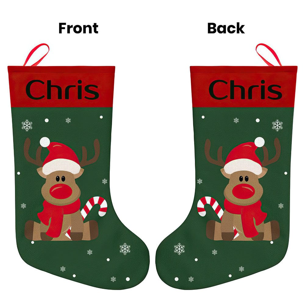 Personalised Christmas Stocking - Ballantines Font - Custom Name Stocking Christmas Gift For Family