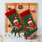 Personalised Christmas Stocking - Ballantines Font - Custom Name Stocking Christmas Gift For Family