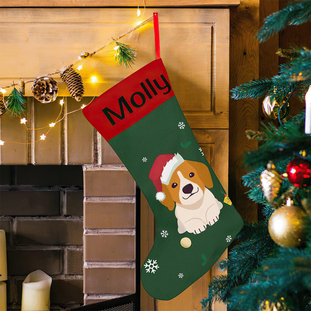 Personalised Christmas Stocking - Ballantines Font - Custom Name Stocking Christmas Gift For Family