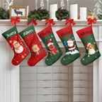 Personalised Christmas Stocking - Ballantines Font - Custom Name Stocking Christmas Gift For Family