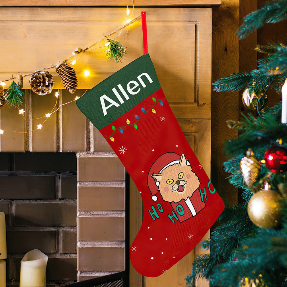 Personalised Christmas Stocking - Ballantines Font - Custom Name Stocking Christmas Gift For Family