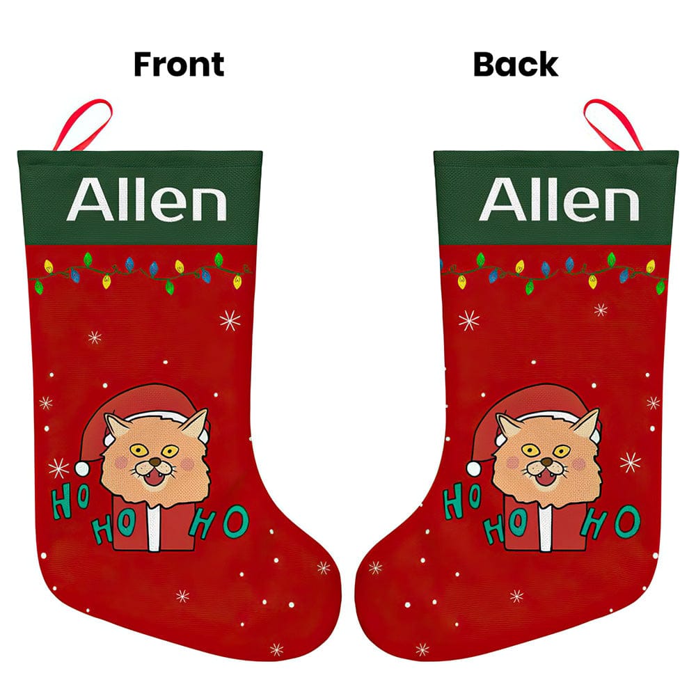 Personalised Christmas Stocking - Ballantines Font - Custom Name Stocking Christmas Gift For Family