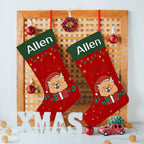 Personalised Christmas Stocking - Ballantines Font - Custom Name Stocking Christmas Gift For Family