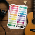 Stickers Custom Music Code Personalized Song Label 4 Stickers Per Set