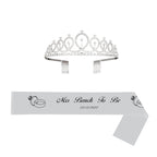 Custom Sash and Tiara Set Personalized Pattern Sash Rhinestone Crowns Party Decorations Kit for Women