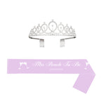 Custom Sash and Tiara Set Personalized Pattern Sash Rhinestone Crowns Party Decorations Kit for Women