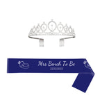 Custom Sash and Tiara Set Personalized Pattern Sash Rhinestone Crowns Party Decorations Kit for Women