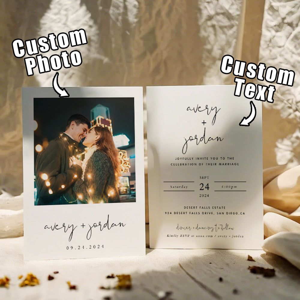 Personalized  Wedding Invitation Card Photo Wedding Invitation