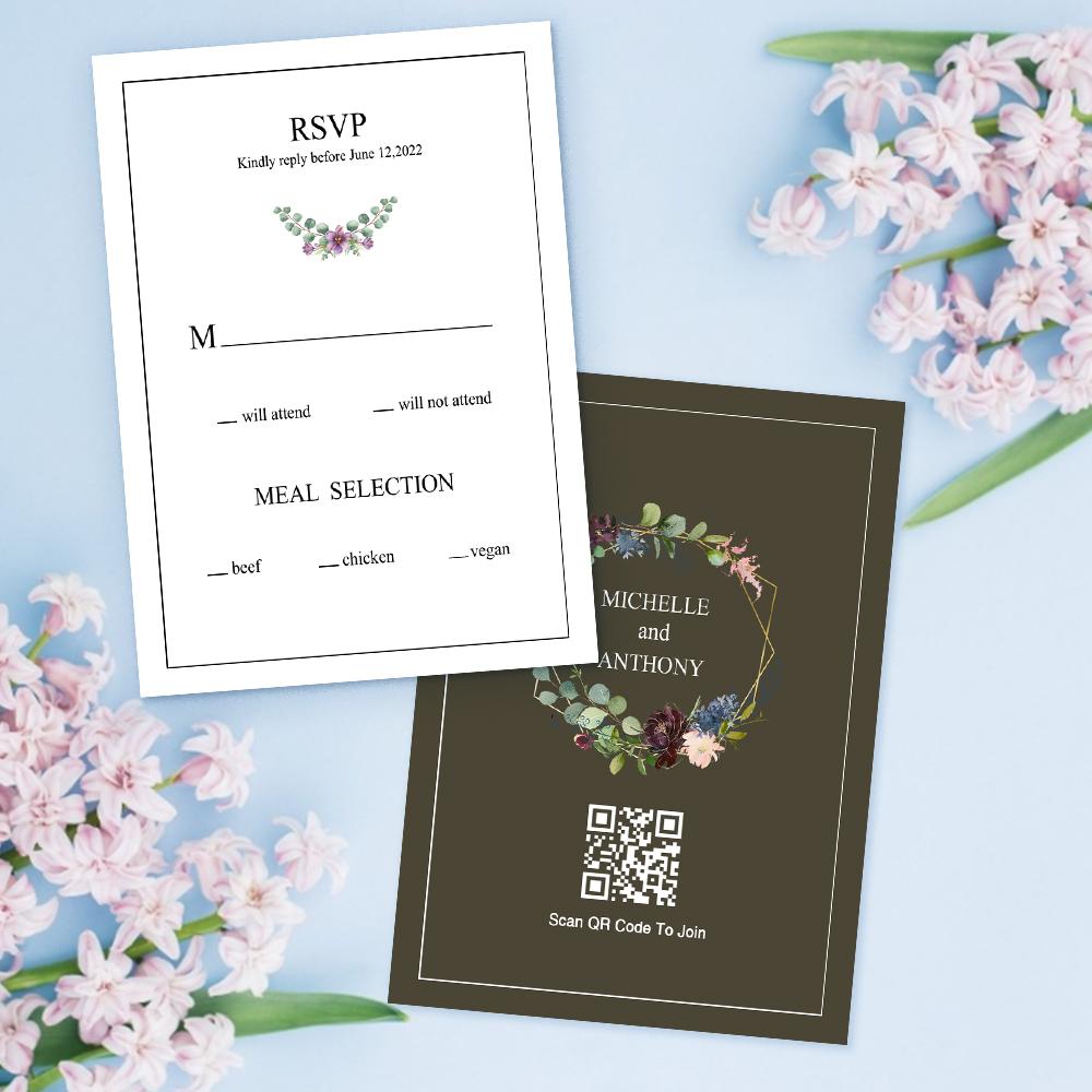 Custom Text Personalized Photo Wedding Invitation Card - Unique and Memorable