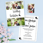 Custom Text Personalized Photo Wedding Invitation Card - Unique and Memorable