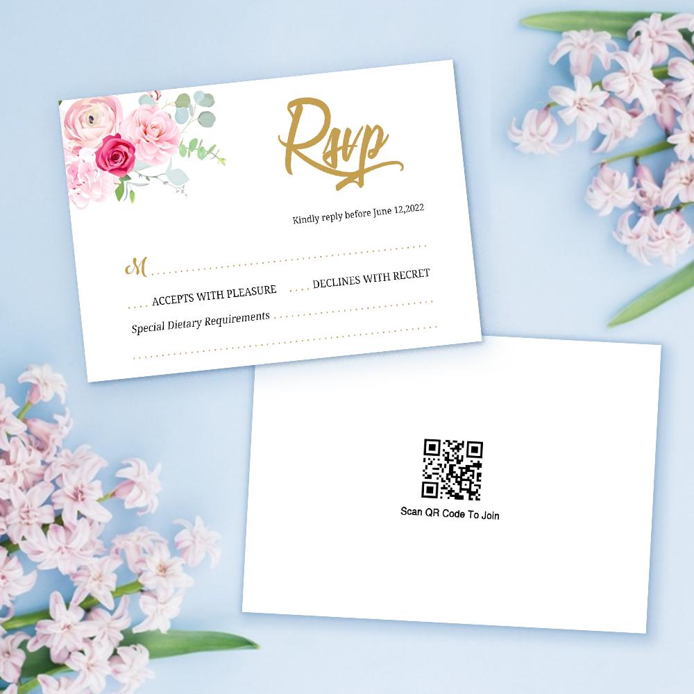 Custom Text Personalized Photo Wedding Invitation Card - Unique and Memorable